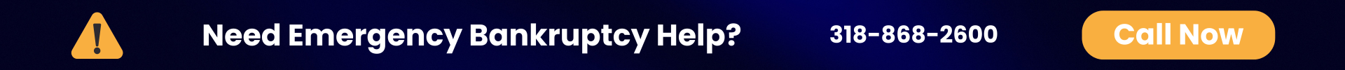 Emergency bankruptcy assistance banner with 24/7 contact information for immediate help
